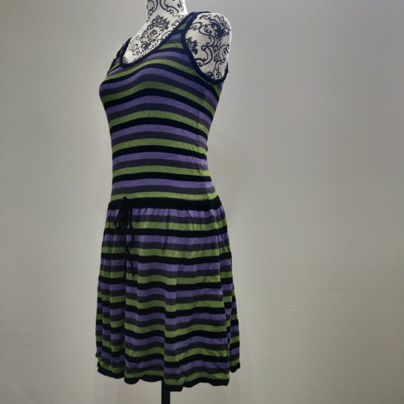 H&M Knitted Stripe Sleeveless Knee Length Dress - Picture 1 of 8